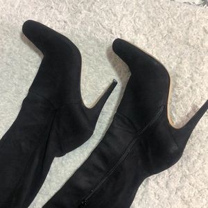 Knee high black boots